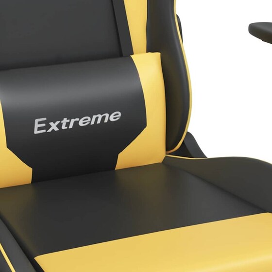 Καρέκλα Gaming VIDAXL 3143689 με Ρυθμιζόμενα Μπράτσα από Τεχνητό Δέρμα - Μαύρο / Κίτρινο image 5
