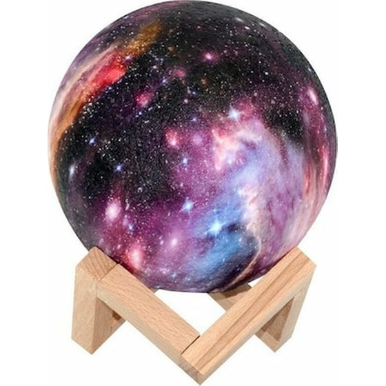 Ανάγλυφο Φωτιστικό 15cm Αφής 3d Φεγγάρι - Moon Light Rgb Led No.1915 image 0
