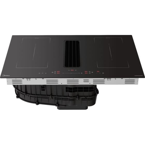 MIDEA MIH742FY58K2Y 80 cm Μαύρο Εστία Επαγωγική Αυτόνομη με Ενσωματωμένο Απορροφητήρα image 1