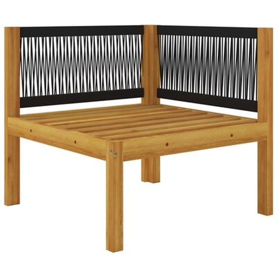 Καναπέδες Κήπου Γωνιακοί 2 Τμχ Από Μασίφ Ξύλο Ακακίας Με Μαξιλάρια 65x65x60 cm image 5