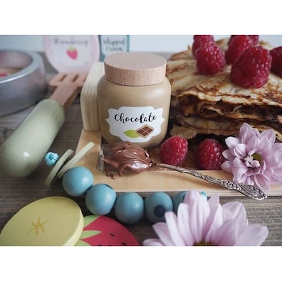 Jabadabado Παιδικό Ξύλινο Σετ Τηγάνι Και Υλικά Για Pancakes image 0