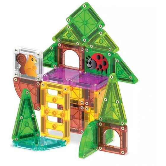 Μαγνητικό Παιχνίδι Magna-Tiles Micromags Treehouse Travel Set 24 Τεμάχια image 1