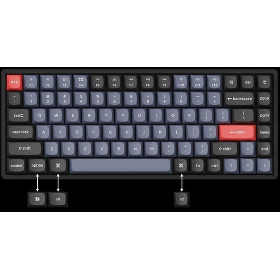 Keychron K2PJ3 Gaming Ασύρματο Μηχανικό Πληκτρολόγιο RGB (US) image 1