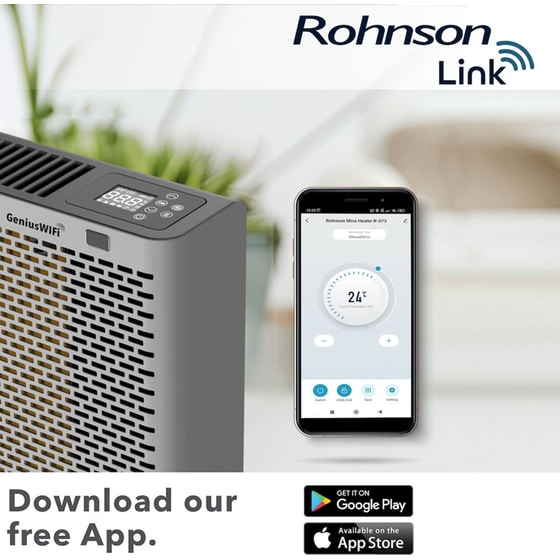 ROHNSON MICA R-083 Genius με Wi-Fi 2400 W Θερμοπομπός Δαπέδου/Επιτοίχιος Mica image 1