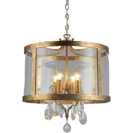Φωτιστικό Οροφής Aca Decor Ronnie E14 Μεταλλικό 45x50cm - Χρυσό Αντικέ