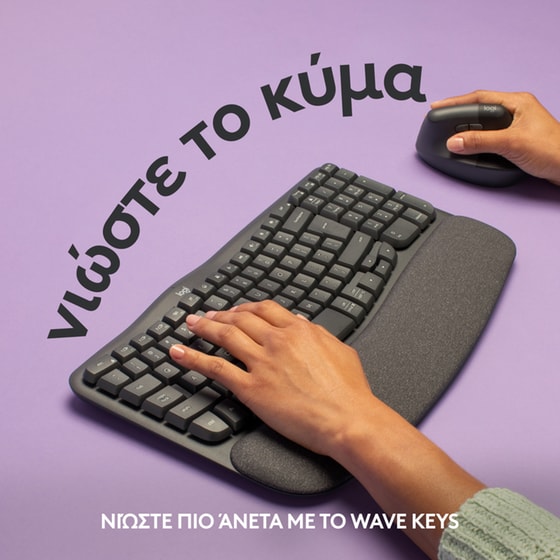 Logitech Ergo Wave Keys Ασύρματο Πληκτρολόγιο (US) image 3