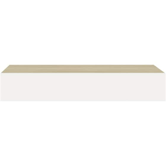 Ράφι Τοίχου VidaXL με Συρτάρι από MDF 60x23.5 cm - Δρυς/ Λευκό image 2