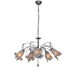 Πολυέλαιος Οροφής Homelighting Memo 77-3364 Μεταλλικός 65x65x40 cm - Χρώμιο/Λευκός
