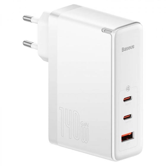 Φορτιστής Πρίζας Baseus GaN5 Pro 2x USB-C/1x USB 140W - White CCGP100202 image 0