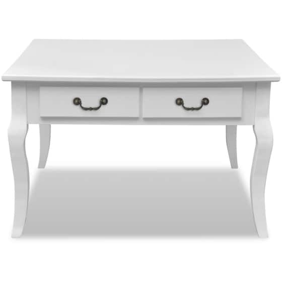 Τραπέζακι Σαλονιού VidaXL από MDF 80x80x50cm - Λευκό image 3