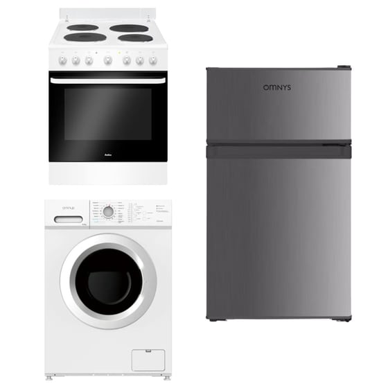 Σετ Κουζίνα Εμαγιέ AMICA ACE6003 & Πλυντήριο Ρούχων OMNYS WNM-6WH25BAS & Ψυγείο WNT-85IN image 0