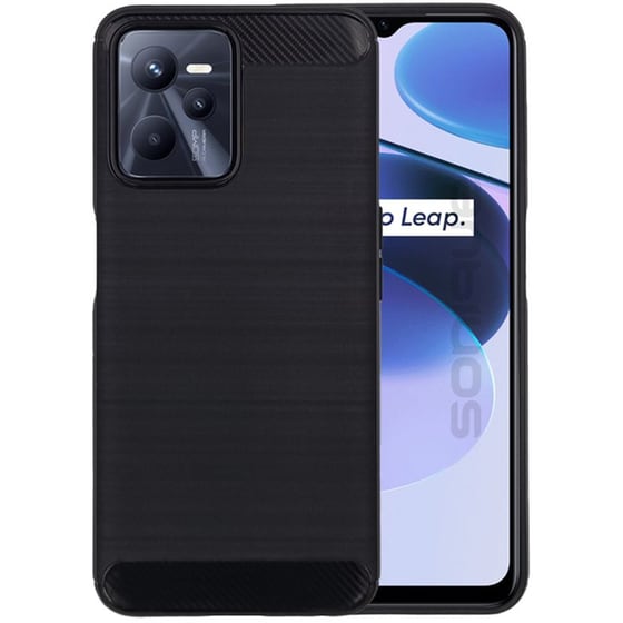 Θήκη Σιλικόνης Sonique Carbon Brushed Realme C35 Μαύρο image 0