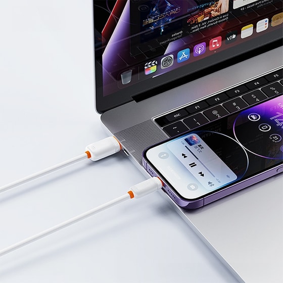 Καλώδιο XO NB302 USB-A Male σε USB-C Male 1m - Λευκό image 3