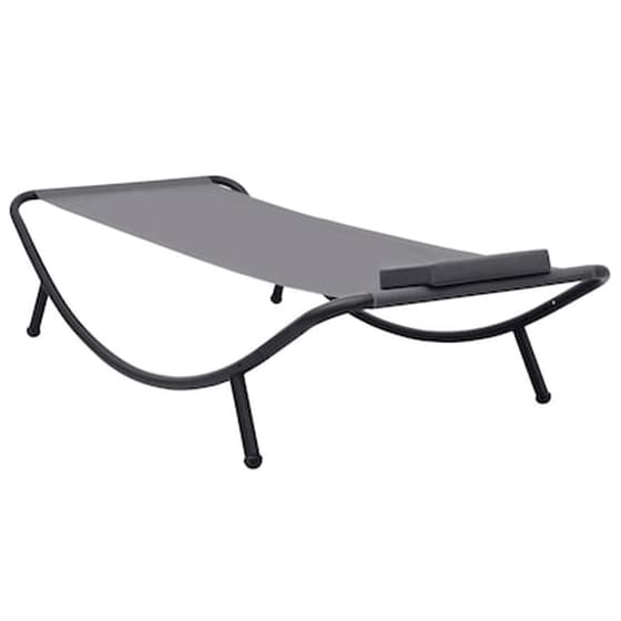 Ξαπλώστρα/ Κρεβάτι VidaXL από Ατσάλι 200x90x40 cm - Γκρι image 4