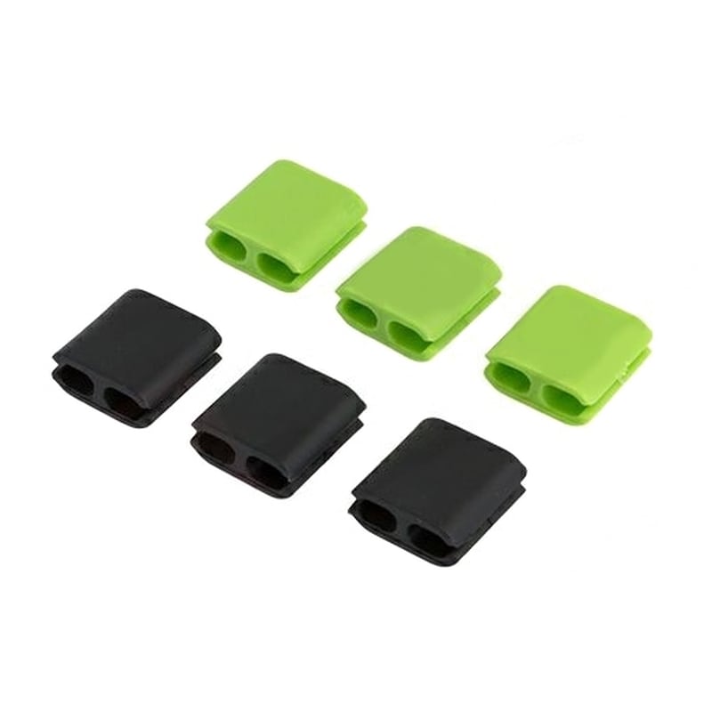 Οργανωτής Καλωδίων Σιλικόνης Acc-217, Μαύρο-πράσινο