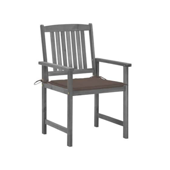 Σετ Καρέκλες κήπου VIidaXL Ξύλινες 4 τμχ- Γκρι/Taupe image 0