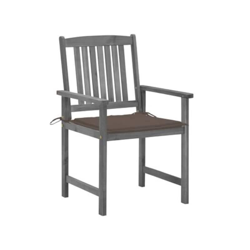 Σετ Καρέκλες κήπου VIidaXL Ξύλινες 4 τμχ- Γκρι/Taupe