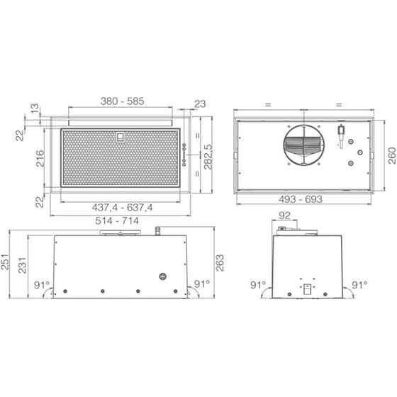 ELICA FOLD BL/A/52 52 cm Μαύρο Απορροφητήρας Μηχανισμός Απορρόφησης image 4