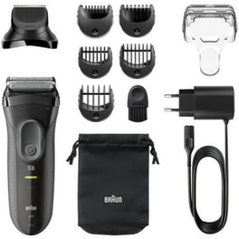 Ξυριστική Μηχανή BRAUN SERIES 3 Shave&Style 3000BT 3 σε 1 Προσώπου Επαναφορτιζόμενη για Υγρό και Στεγνό Ξύρισμα Μαύρο