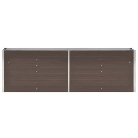 Vidaxl Ζαρντινιέρα Κήπου Καφέ 240 X 40 X 77 Εκ. Γαλβανισμένος Χάλυβας image 3
