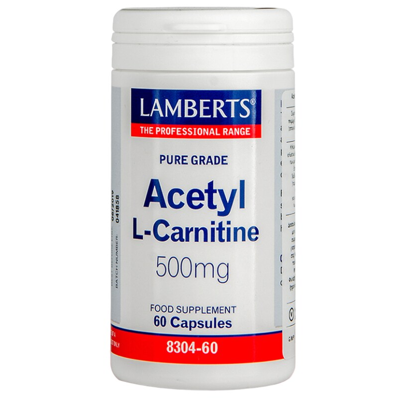 Αμινοξύ Lamberts Acetyl L-carnitine 500mg - 60 κάψουλες