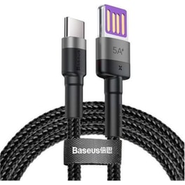 Καλώδιο φόρτισης Baseus Cafule Braided USB 2.0 USB-C Male - USB-A Male 1m - Μαύρο