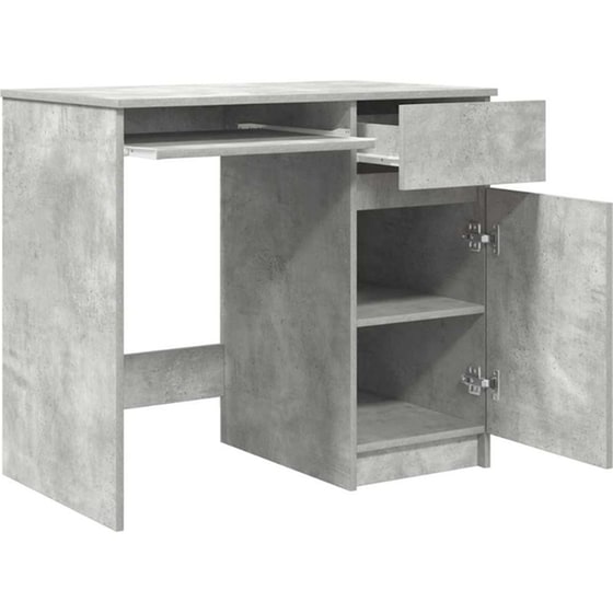 Γραφείο VidaXL από Επεξεργασμένο Ξύλο 86x49x76 cm - Γκρι Σκυροδέματος image 4