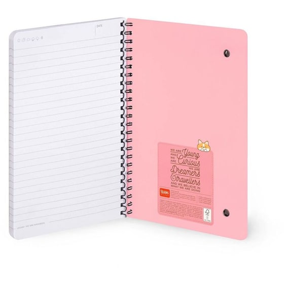 Σημειωματάριο Legami Ριγέ Σπιράλ Large Α5 Corgi image 2