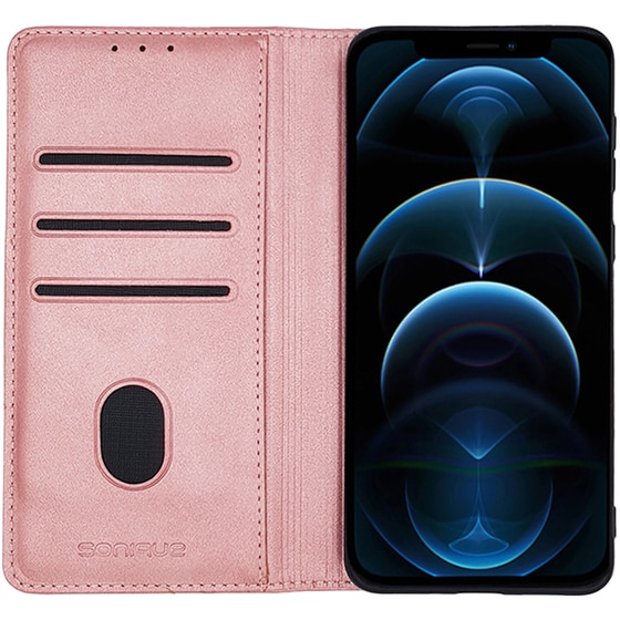 Θήκη Apple iPhone 14 - Sonique Vintage Magnet Book - Ροζ Χρυσό image 1