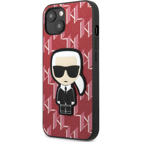 Θήκη Apple iPhone 13 - Karl Lagerfeld Monogram Ikonik Patch Case - Red image 4