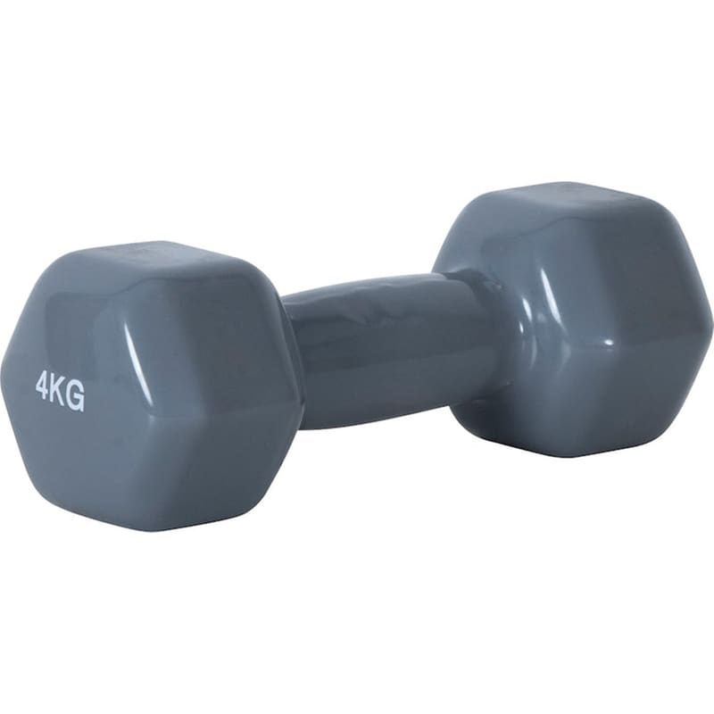 AMILA Βαράκι Εξάγωνο 4kg Amila 90503 Βινυλίου από Χυτοσίδηρο - Γκρι