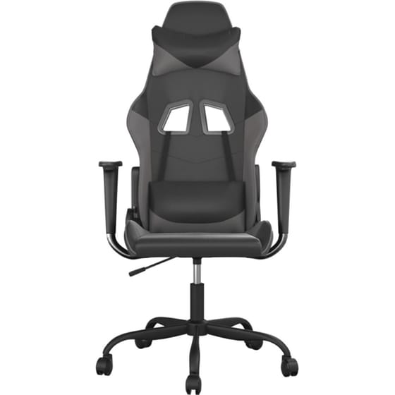 Καρέκλα Gaming VIDAXL 345403 με Ρυθμιζόμενα Μπράτσα από Τεχνητό Δέρμα - Μαύρο image 2