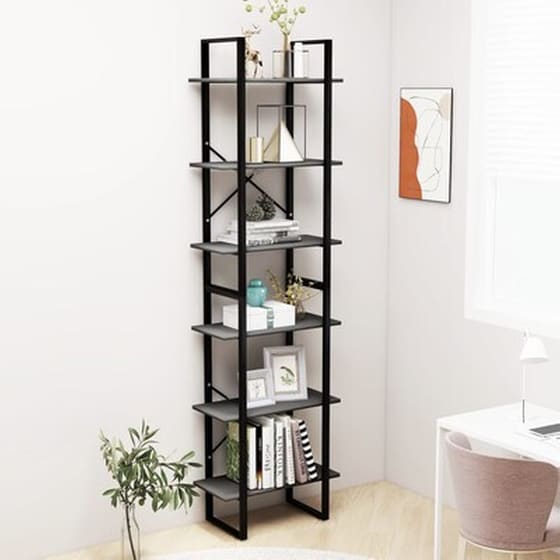 Vidaxl Ράφια Αποθήκευσης 2 Τεμ. Γκρι 60x30x210 Εκ. Μοριοσαν./μέταλλο image 1