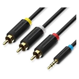 Καλώδιο Ήχου VENTION BCBBG 3.5mm Jack Male σε 2 RCA Male Μαύρο - 1.5m