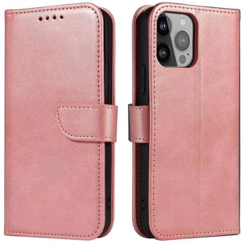 Θήκη Apple iPhone 14 Pro - Hurtel Magnet Elegant Case Cover Flap And Stand - Ροζ φωτογραφία