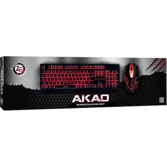 Zeroground KB-1600GUMS Akao Σετ Gaming Πληκτρολόγιο με Φωτιζόμενα πλήκτρα & Ποντίκι (US) image 1