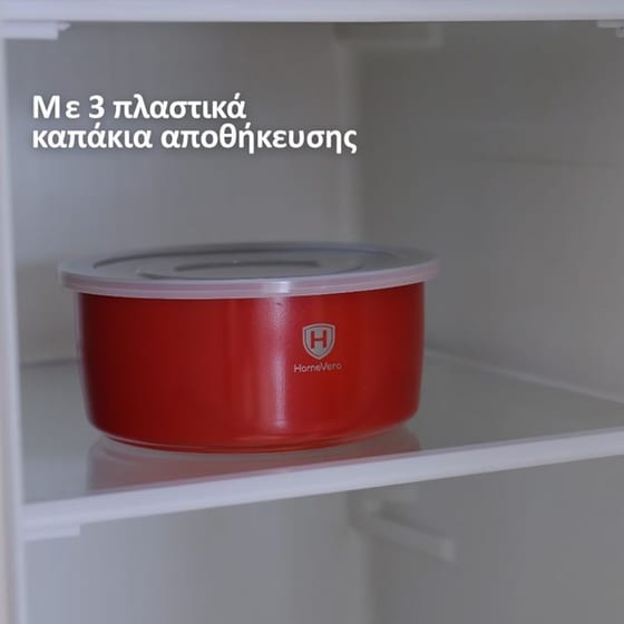 Σετ Μαγειρικά Σκεύη HOMEVERO HV-1013R 13 τμχ Κόκκινο image 7