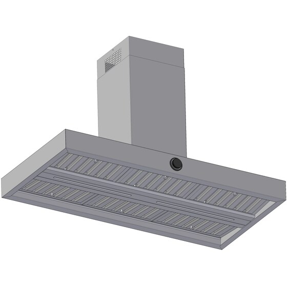 AIRFORCE VISBOXY/A/120 120 cm Inox Απορροφητήρας Νησίδα image 4