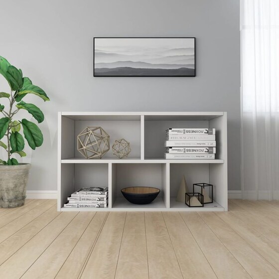 Βιβλιοθήκη VidaXL από Μοριοσανίδα 50x25x80 cm - Λευκό image 9