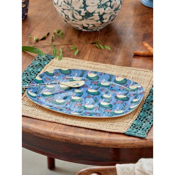 Πιατέλα Μελαμίνης Rice 30x22 cm - Swan Lake image 1