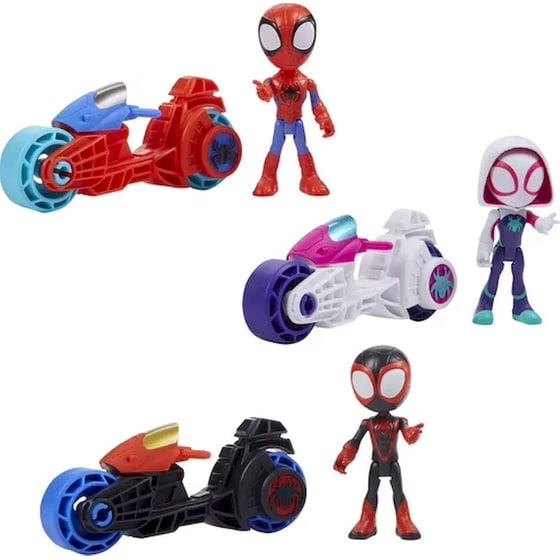 Hasbro Marvel Spidey & His Amazing Friends - Motorcycle 1Τμχ - Τυχαία Επιλογή Σχεδίου (F6777) image 1