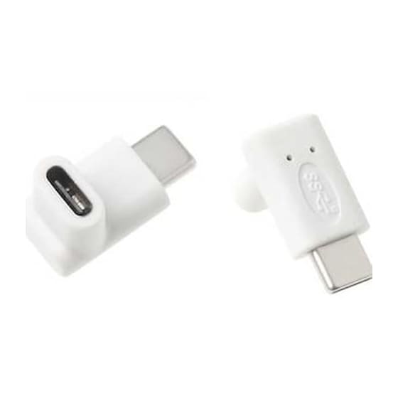 Αντάπτορας Powertech USB-C Male σε USB-C Female Λευκό image 0