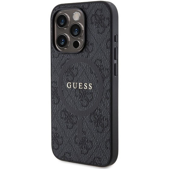 Θήκη Apple iPhone 15 Pro - Guess 4g Logo Collection Magsafe Ring Stand Hard Case - Μαύρο image 6