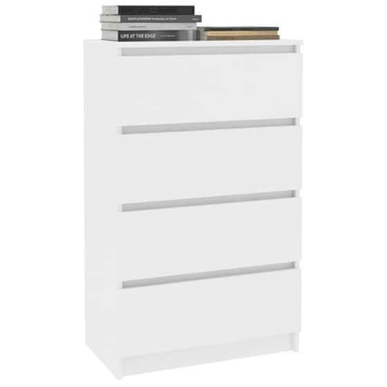 Συρταριέρα Vidaxl Από Μοριοσανίδα  60x35x98.5cm -  Λευκή image 3