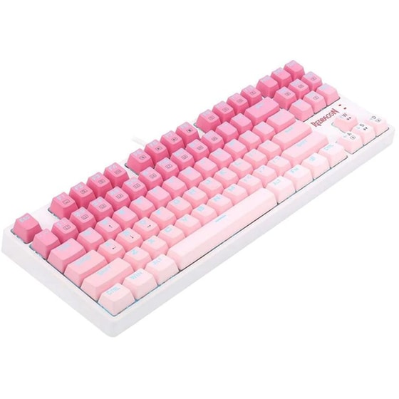 Redragon K645 Gaming Ενσύρματο Πληκτρολόγιο με RGB Φωτισμό Ροζ (US) image 1