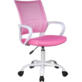 Καρέκλα Γραφείου ArteLibre Ralou από Ύφασμα Mesh - Ροζ/Λευκή