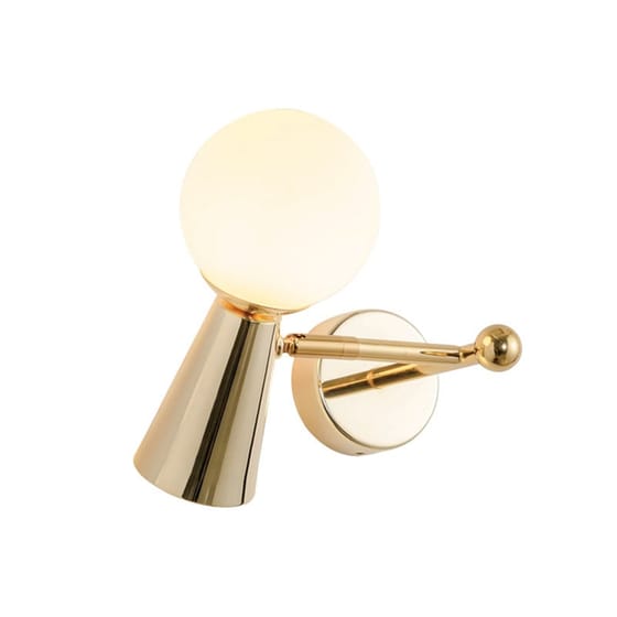 Απλίκα Τοίχου Aca Kimolos Od94201wg Μεταλλική 25x17 cm - Χρυσή image 0