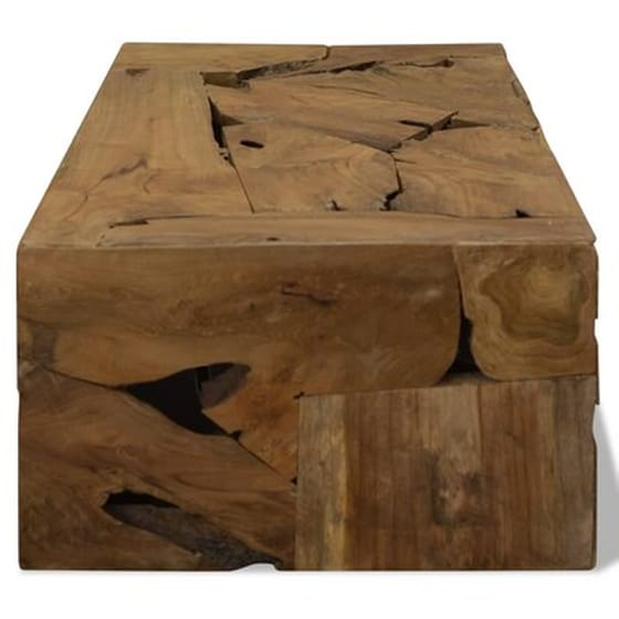 Τραπεζάκι Σαλονιού VidaXL από Ξύλο Teak 90x50x30cm - Καφέ image 5