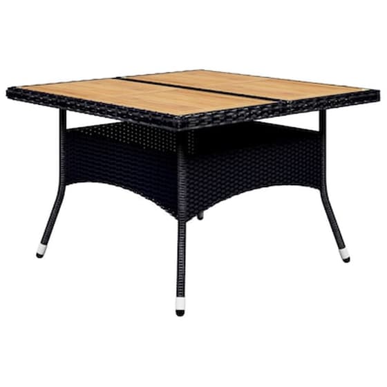 Vidaxl Σετ Τραπεζαρίας Κήπου 9 Τεμ. Μαύρο Από Συνθ. Ρατάν/ξύλο Ακακίας image 3