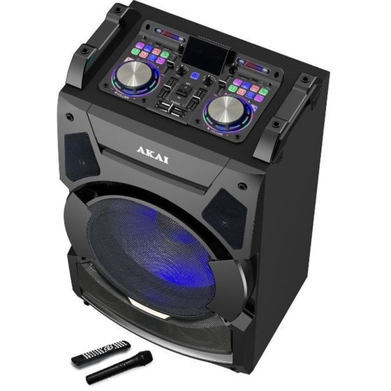 Party Speaker Akai DJ-S3HB 220W Karaoke - Μαύρο image 1